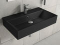 Design Keramik Waschtisch Waschbecken Waschschale Becken 70x42cm schwarz matt 