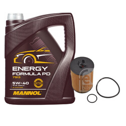FEBI BILSTEIN Ölfilter 5L MANNOL Energy Formula PD 5W-40 für Mercedes-Benz