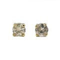 1 Paar Ohrstecker mit 2 Brillanten 0,60 ct. in 14 Kt. 585 Gelbgold earrings