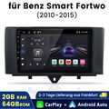 Carplay Autoradio android GPS WIFI DAB+ Für Mercedes Benz Smart 2010-2015 2+64G