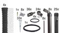 Alberts Maschendrahtzaun Zaun-Komplettset, Einschlagb.anthrazit H:80 cm L:60 m 