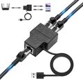 RJ45 Splitter Adapter Verteiler 1:2 Ethernet LAN Netzwerkkabel Kabel CAT5/6/7/8