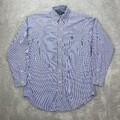 POLO Ralph Lauren Herren Hemd BLAKE Shirt Gr.S blau Relaxed Logo Vintage Retro