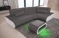 Sofa Eckcouch Designersofa Couch Leder CONCEPT L Form Mega Modern Eck Ledersofa