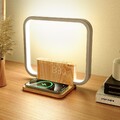 LED Vielseitig Nachttischlampe Wake up Dimmbar mit 10W Ladefunktion Mit Uhr