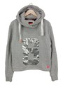 SUPERDRY Kapuzensweatshirt Damen Sweat Gr. DE 36 hellgrau Casual-Look