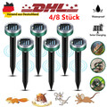 4/8Stk Solar Maulwurfschreck Wühlmausschreck Maulwurf Maulwurffalle Abwehr Maus