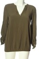 ESPRIT Langarm-Bluse Damen Bluse Gr. DE 34 khaki Casual-Look