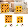 Elektrisches interaktives Katzenspielzeug Pappdesign, Käsebox, tragbar, Whack A Mäuse
