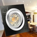 QF-2 LED-Einbaustrahler Alu schwarz schwenkbar 5W SMD warmweiß DIMMBAR GU10