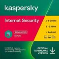 Kaspersky Internet Security 2024 1, 2, 3, 5,10 PC Geräte 1 oder 2 Jahre Android