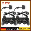 2 x Controller für PS2 Playstation 2 Dual Vibration wired Gamepad kabelgebunden