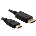 Delock Kabel Displayport Stecker zu High Speed HDMI A Stecker 3 m schwarz