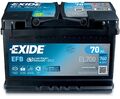 Autobatterie 12V 70Ah Exide Start-Stop EL700 EFB 760A/EN Starterbatterie PKW KFZ