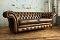 Chesterfield Klassische Leder Polster Luxus Sofa Design Couch Sofas 3 Sitzer Neu
