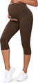 3/4 Damen Umstandsleggings Umstandshose für Schwangerschaft Braun - Größe L