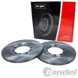2X MAXGEAR BREMSSCHEBEIBEN 280mm VOLL HINTEN PASSEND FÜR FORD TRANSIT