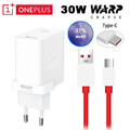 Original OnePlus 30W Warp Dash Schnellladegerät Netzteil Typ-C Kabel 7 Pro 6 6T