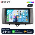 Für Smart Fortwo 451 2011-2015 DAB+ 2+64GB Android 13 Autoradio GPS CarPlay WIFI