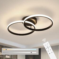 LED Design Deckenleuchte Dimmbar Deckenlampe mit Fernbedienung Wohnzimmer Flur