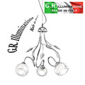 Pendelleuchte modern Pendellampe 3 Licht Metall Chrom Deckenlampe Küche TEA