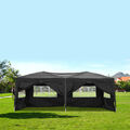 3x6m Faltpavillon Pavillon Gartenzelt Partyzelt mit 6 Seitenteilen Popup Faltbar