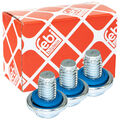 Ölablassschraube FEBI 176254 M12 x 1,75 mm mit Dichtring Set 3 Stück für Opel