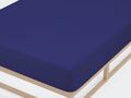 Biberna Jersey - Spannbetttuch  90 x 190 -100 x 200 cm Blau Spannbettlaken
