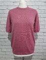  Peter Hahn Pullover Top 100 % Wolle lauve rosa kurzärmelig Strick Größe 14