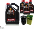 MANN-FILTER Inspektionspaket 8L Motul 8100 X-clean+ 5W-30 für
