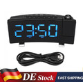 LED Radiowecker mit Projektion Digital Funkuhr Dimmbar Tischuhr Alarm USB 