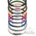 Schickes Lederband geflochten echt Leder Edelstahl Damen Herren Armband schlicht
