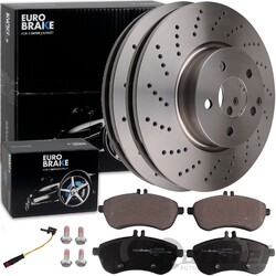 EuroBrake BREMSSCHEIBEN 295mm + BELÄGE VORNE passend für MERCEDES C-KLASSE W204
