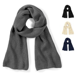 Beechfield Schal Strickschal gerippter Strick Metro Knitted Scarf