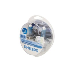 Glühlampe Halogen PHILIPS H4 WhiteVision Ultra 12V/60/55W, 2 Stück [A]