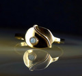 Ring Gold 333 Opal 16,2 mm - elegant modern & wunderschön schimmernd 8 k 