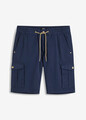 Cargo-Bermuda mit elastischem Bund Bindeband Gr 48 Dunkelblau Herren-Shorts Neu*