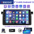 DAB+ 64G Android 13 Autoradio Carplay NAVI +Kam Für BMW 3er E46 M3 Rover 75 MGZT