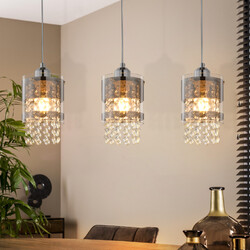 ZMH Esstisch Hängelampe Glas Ohne Leuchtmittel Modern Pendelleuchte 150CM Max
