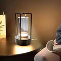 LED Kristall Laterne Tragbare Touch Dimmbar Tischlampe USB Kabellose Nachtlicht