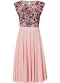 Midikleid mit Spitze Gr. 40/42 Rosa Geblümt Midi-Abend-Party-Cocktailkleid Neu