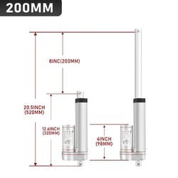1500N Linear Actuator Linearmotor Linearantrieb Elektrischer 12V DC 50-400mm