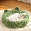 Komfortabel Hund Katze Kissen Frosch form Haustier-Haus-Nest  Herbst Winter