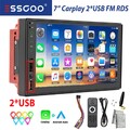 2 DIN Carplay Autoradio Mit 7" Bildschirm Wireless Android Auto RDS FM Bluetooth