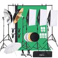 Profi Fotostudio Softbox Set Hintergrundsystem Studioleuchte Studioset Tasche DE
