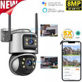 8MP 4K HD FUNK WLAN WIFI IP NETZWERK CAMERA Outdoor AUßEN PTZ ÜBERWACHUNGSKAMERA