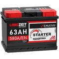 Autobatterie 63Ah 12V LANGZEIT Starterbatterie ersetzt 54Ah 55Ah 60Ah 62Ah 65Ah
