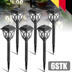 6X LED Solar Laterne Gartenleuchte Gartenlampe Solarleuchte Solarlampe Terrasse