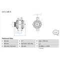 Drehstromgenerator BOSCH 0 986 046 180
