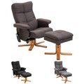 HOMCOM Relaxsessel Massagesessel mit Fußhocker Liegefunktion